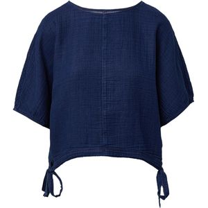 s.Oliver - Blouseshirt - Donkerblauw - Vleermuismouwen - Halve Mouw