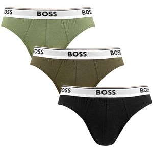 Hugo Boss BOSS power 3P herenslips groen & zwart