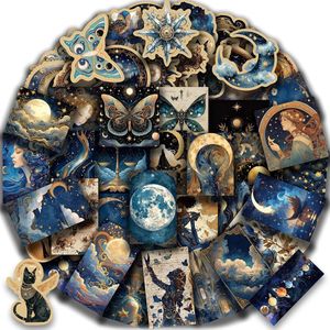 Esthetische Kosmische Stickerset - 50 Waterdichte Scrapbookstickers voor Laptop, Fiets en Decoratie