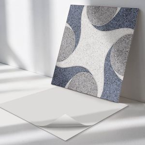 Wallfluent Vinyl Wandpaneel - Abstract mozaïekpatroon Wandpaneel PVC - 50 cm x 50 cm - Grijs Vinyl Wandpaneel - Set van 4 - Vierkant Wandbekleding Vinyl - Texturen Wandpaneel - Zelfklevend Wandpaneel - Wandpaneel Keuken en Badkamer