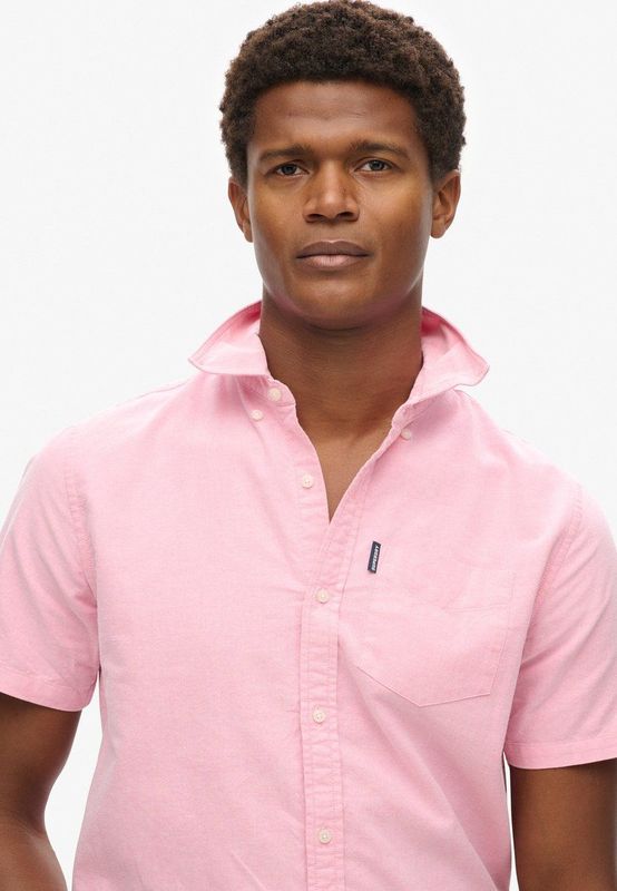 Superdry - Oxford Short Sleeve - Overhemd - Katoen - Relaxed Fit