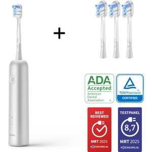 Laifen Wave Elektrische tandenborstel - Aluminium - Oscillerende en Vibrerende functie - Met 3 extra Super Clean TPU Opzetborstels