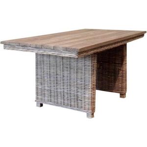 Ibiza lounge-dining tafel 146x82xH70 cm naturel  rotan teak