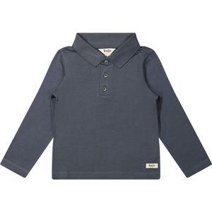 Jongens polo broc lange mouwen blauw 110-116