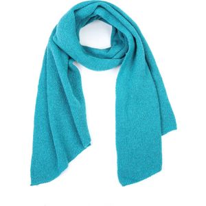 Sjaal - herfst - winter - dames - omslagdoek - acryl - petrol - blauw - cadeautip