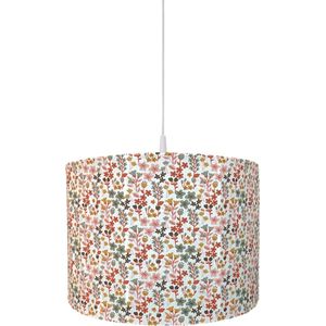 BINK Bedding Hanglamp harde kap Dees - doorsnede 30 cm - inclusief pendel en fittingverloopring - lampenkap met dessin - bloemen - print - kinderkamer - decoratie