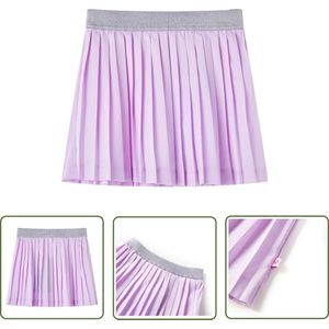 vidaXL Meisjesrokje - Kinderrokje - Kinderrokje geplooid 104 lila - Lila Rokje - Kindermode - Kinderkleding