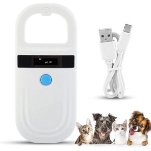 Rechargeable Microchip Reader ID Scanner with Pet Label Display and Temperature for Dog and Cat Management
