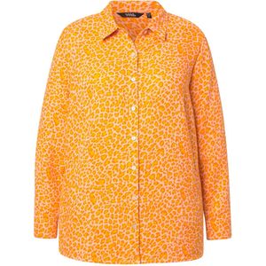 Angel of Style Angel of Style - Dames - Blouse oversized mousseline luipaard print - Lichtoranje - Maat 44