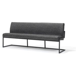 Eetkamerbank Belgie - 215 cm - Micro Leder - Antraciet