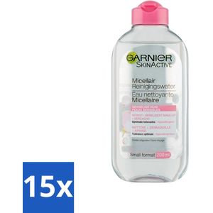 15 x Garnier - SkinActive - Micellair Water - Gevoelige Huid - Gezichtsreiniger - 200 ml - Geurloos - Garnier