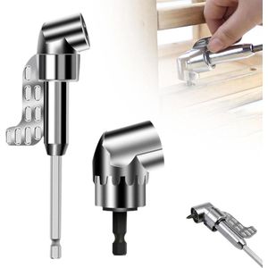 Set of 2 Angled Screwdriver Attachments - 90° Angle and 1/4 inch Drive