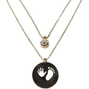 Gouden baby voet en hand hanger