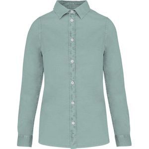 Native Spirit Ecologisch verwassen damesoverhemd NS503 - Washed Jade Green - L