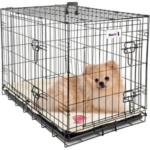 MaxxPet Hondenbench - Bench - Bench voor honden - Hondenbench Opvouwbaar - Incl. Plaid & drinkbakje - 61 x 43 x 48 cm