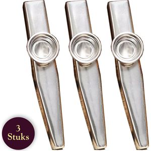 3 Stuks - Kazoo (Zilver) - blaasinstrument - Kazoo fluit - Muziekinstrument