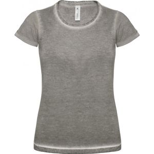T-shirt Dames L B&C Ronde hals Korte mouw Grey Clash 100% Katoen