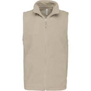 Kariban - Luca - Fleecebodywarmer - Beige - Lichtgewicht met Ritssluiting