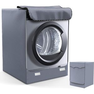 Outdoor wasmachinehoes waterdichte hoes voor wasmachine en droger stof- en vuilbestendig grijs (XL 60 64 85 cm)