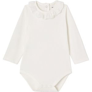 Vertbaudet - Babyromper - Kraagje van Engels Borduurwerk - Lange Mouwen - Biologisch Katoen
