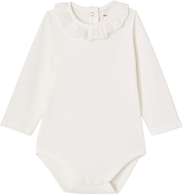 Vertbaudet - Babyromper - Kraagje van Engels Borduurwerk - Lange Mouwen - Biologisch Katoen