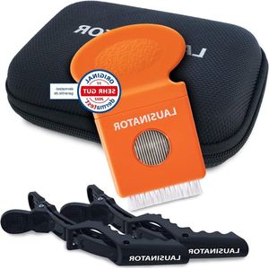 nieuwe titel:Originele 3-in-1 luizenkam met box inclusief 2 haarspelden voor kinderen en volwassenen van metaal