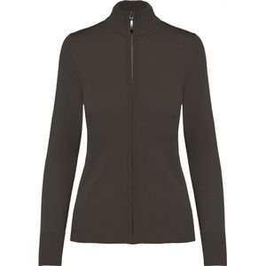 Pullover/Cardigan Dames M Kariban Rolkraag Lange mouw Dark Grey 50% Katoen, 50% Acryl