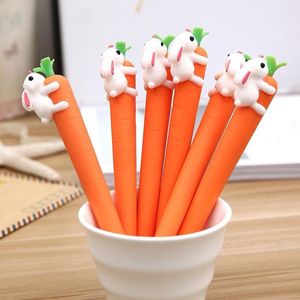 Set van 2 Zwarte Fineliners Konijn met Wortel | Grappige School Pennen