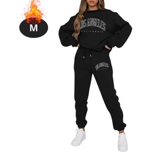 Nivard Joggingpak - Huispak - Volwassenen - Trainingspak - Comfortabel - Joggingsbroek - Tracksuit - Dames - Winter - Zwart - M