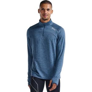 2xu Ignition T-shirt Met Halve Rits Blauw XL Man