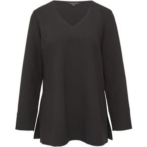 comma - Blouse - Crêpe - V-hals - Langwerpig