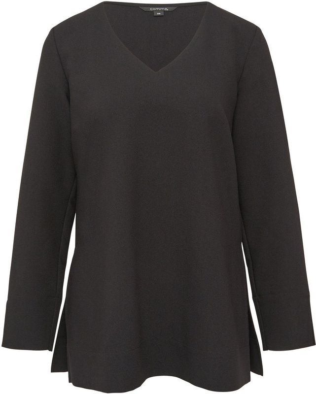 comma - Blouse - Crêpe - V-hals - Langwerpig