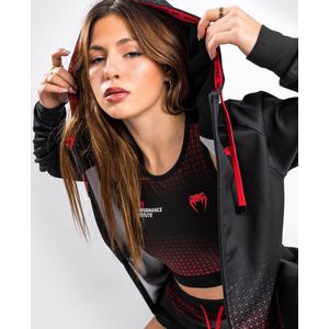 UFC Venum Performance Institute Hoodie Dames Zwart Rood - XS