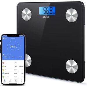 Personal Scale - Smart Digital Scale - With Body Analysis - App Included - Black
