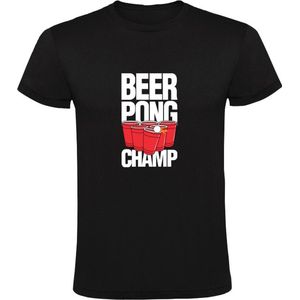 Beer pong champ Heren T-shirt | bier | drank | alcohol | drank spel | Feest | Zwart