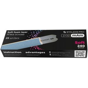 STALEKS PRO EXCLUSIVE PapmAm opzetstukken, zacht, 240 grit, 25 stuks