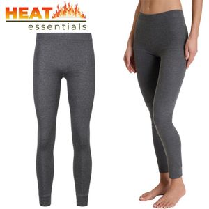 Heat Essentials - Thermo Ondergoed Dames - Thermo Legging Dames - Antraciet - S - Thermokleding Dames - Thermobroek Dames - Thermolegging - Thermo Broek Dames