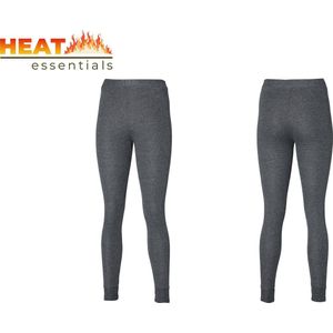 Heat Essentials - Thermo Ondergoed Dames - Thermo Legging Dames - Antraciet - S - Thermokleding Dames - Thermobroek Dames - Thermolegging - Thermo Broek Dames