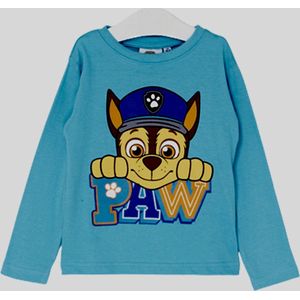 Paw Patrol Shirt - Lange mouw - Chase - Blauw - Maat 98 (3 jaar)