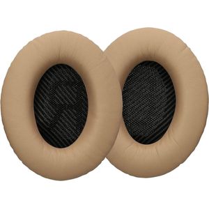 Oorkussens voor Bose Quietcomfort 35 35II 25 15 - Compatibel met QC35 QC35II QC25 QC15 - Kunstleer en schuim - In beige .