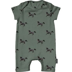 SNURK rompertje Black Horses Green maat 80