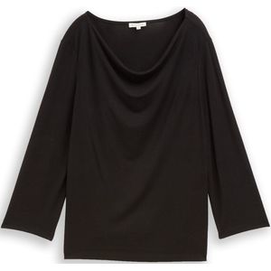 Tom Tailor Shirt met lange mouwen en watervalkraag