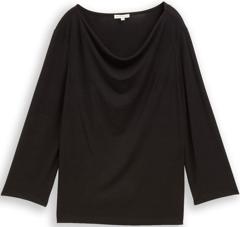 Tom Tailor Shirt met lange mouwen en watervalkraag