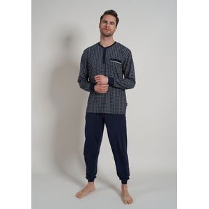 Götzburg heren pyjama geblokt - Blauw - Maat - 56
