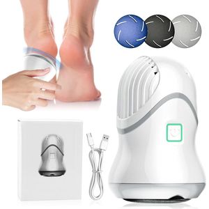 Elektrische eeltvijlen - Elektrische houteindverwijderaar: 20-delig, elektrisch pedicureset, effectieve voetfrees voor zachte en gladde huid, pedicureset voor thuis en salon (Wit)