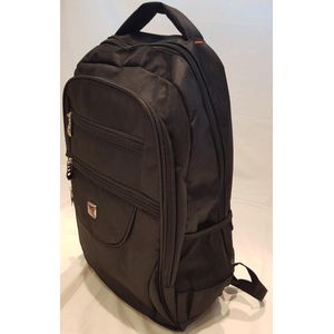 Backpack zwart - Met laptopvak 4 vakjes