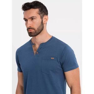 Italian Style - Poloshirt Heren - Suéde - Blauw - Italianstyle