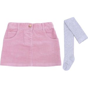 Roze rok + panty