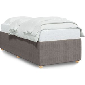 vidaXL - Bedframe - zonder - matras - 100x200 - cm - stof - taupe