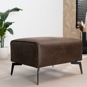 Bronx71® Industriële hocker Vegas eco-leer bruin